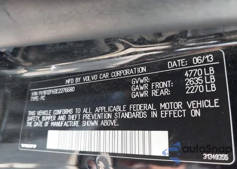 2014 Volvo S60 T5 z USA, uszkodzony, nr VIN YV1612FH3E2276680